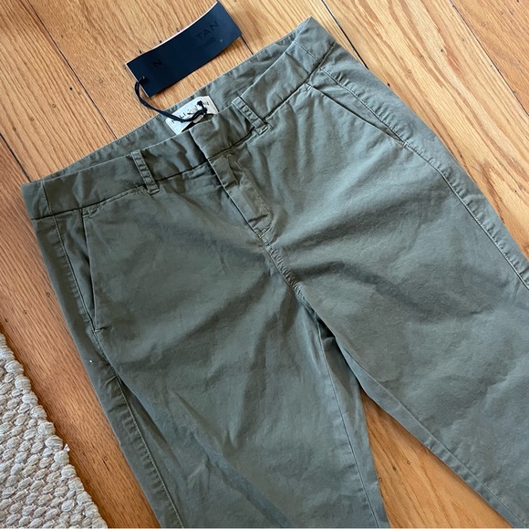 NWT Nili Lotan Pants Montauk Crop in Olive Green - Picture 4 of 10
